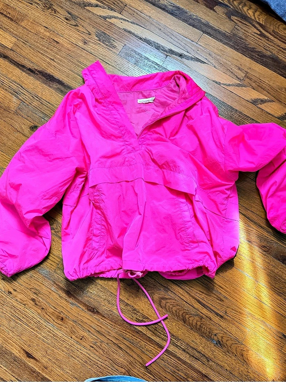 Good American Shine Oversized Anorak Pink Size Medium